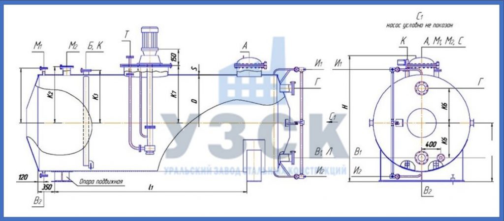 Чертеж емкости ГКК в Нижнем Новгороде